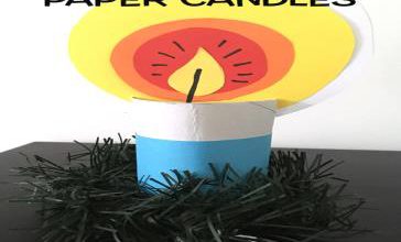کاردستی شمع با کاغذ رنگی