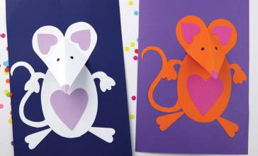 کاردستی موش با کاغذ رنگی و مقوا