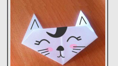 اوریگامی صورت گربه