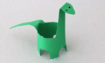 کاردستی دایناسور با رول دستمال کاغذی