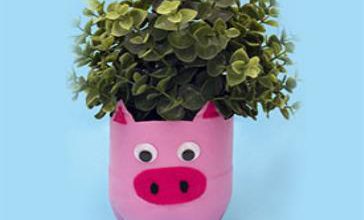 کاردستی گلدان به شکل خوک
