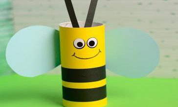 کاردستی زنبورعسل با رول دستمال کاغذی