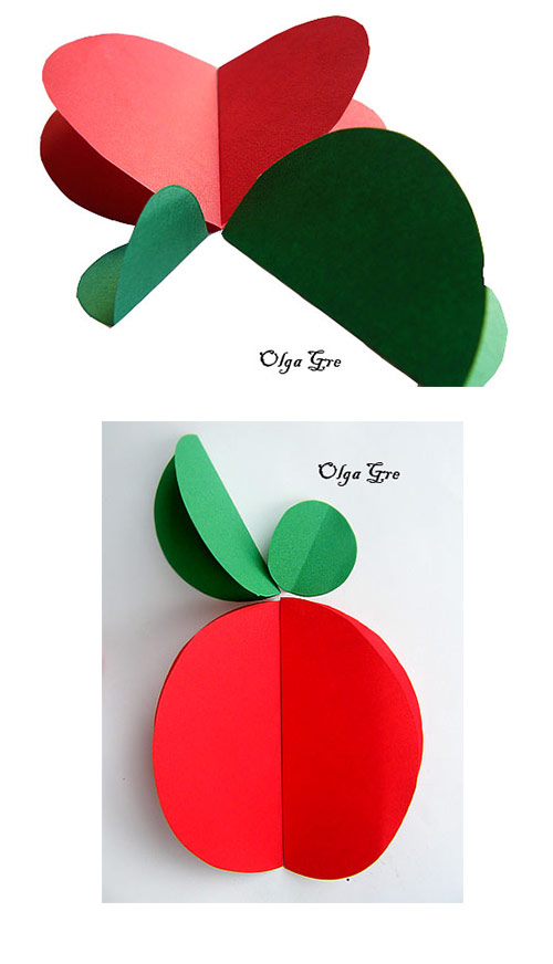 کاردستی سیب سه بعدی
