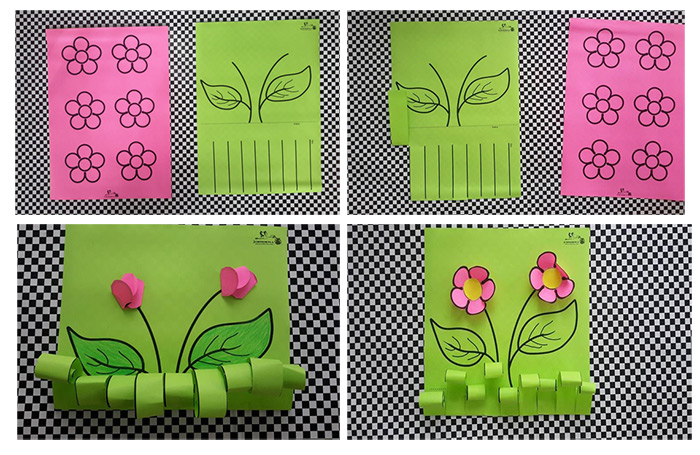 کاردستی گل ها با کاغذ رنگی