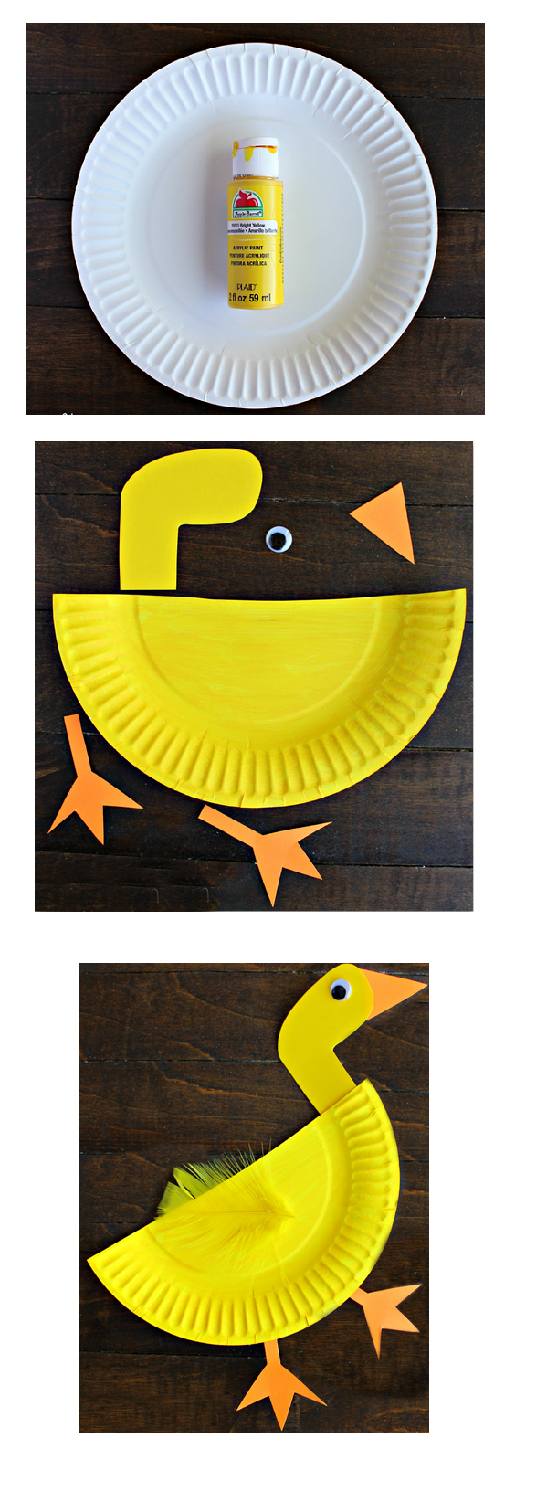 کاردستی اردک با بشقاب یکبار مصرف