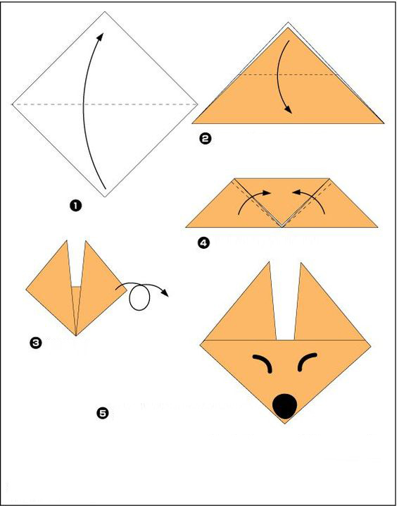 اوریگامی صورت روباه